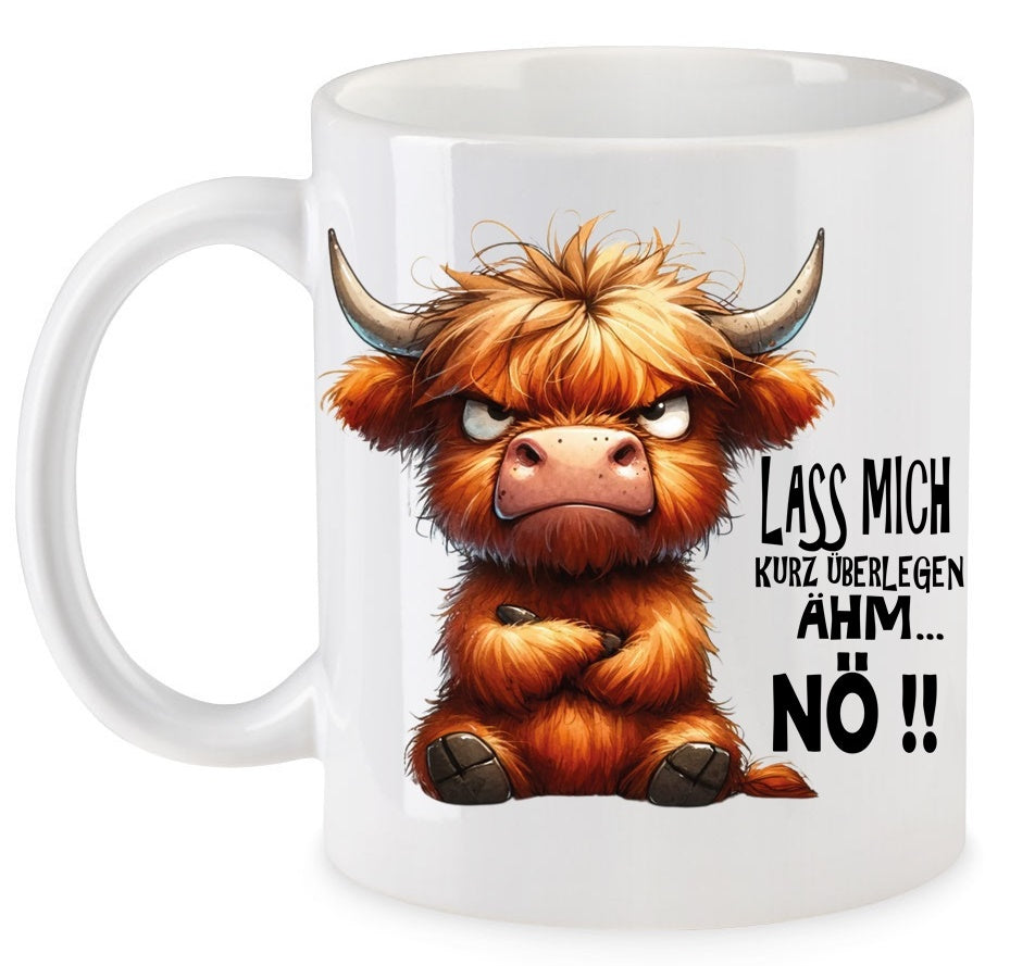 Ähm... NÖ !! Rind Kuhbert Tasse Keramik Motiv: TBCN